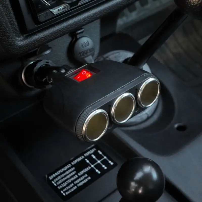 Разветвитель прикуривателя трансформер на 3 гнезда 8А