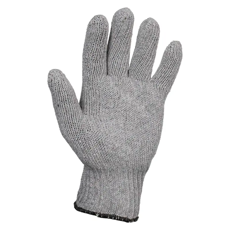 Перчатки трикотажные ХБ двойн., серые, (1 пара) 7,5 класс/115г