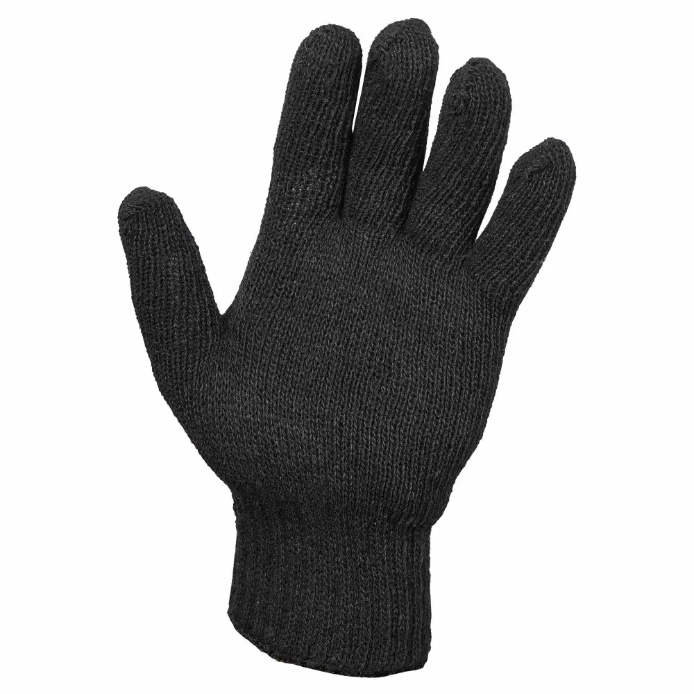 Перчатки трикотажные ХБ двойн., черные, (1 пара) 7,5 класс