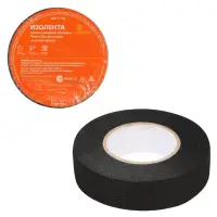 Изолента для жгутирования проводки 19 мм*10 м, антискрип, на осн. флиса