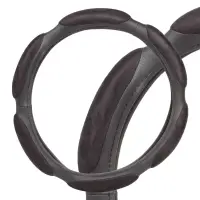 Оплетка на руль, спонжевая, черная, 38 см / M