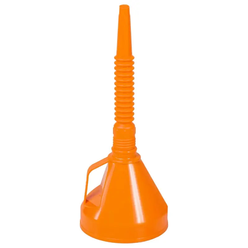 Воронка D-135мм с гибким носиком, L=350мм, латунная сетка