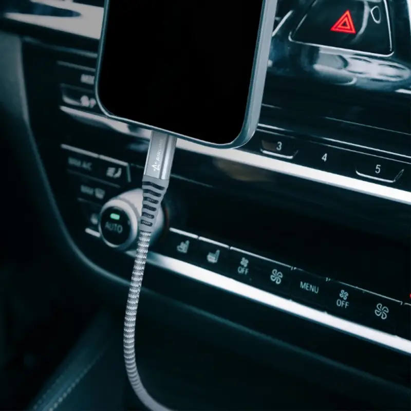 Кабель Type-C - Type-C поддержка PD 1м, серый нейлоновый