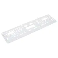 Рамка под номерной знак "Белая", с планкой