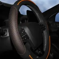 Оплетка на руль, искусст. кожа с перф.  38 см/М