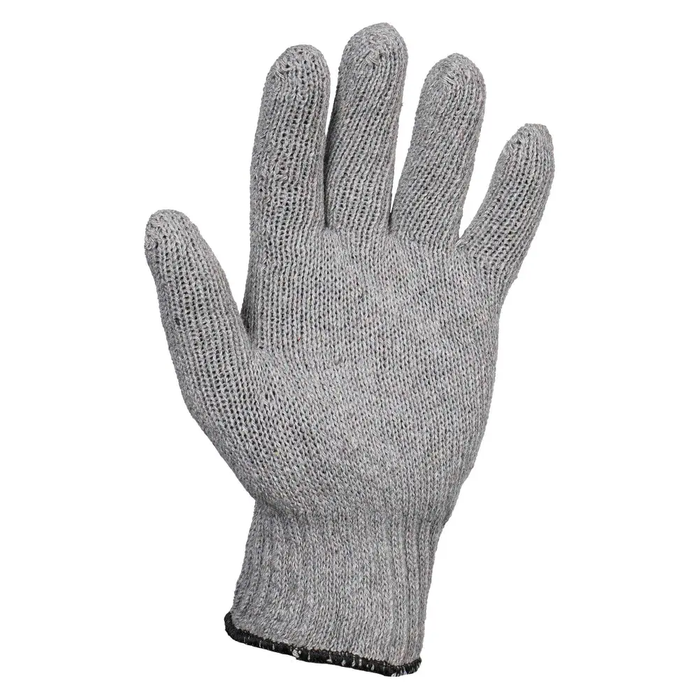 Перчатки трикотажные ХБ двойн., серые, (5 пар) 7,5 класс/115г