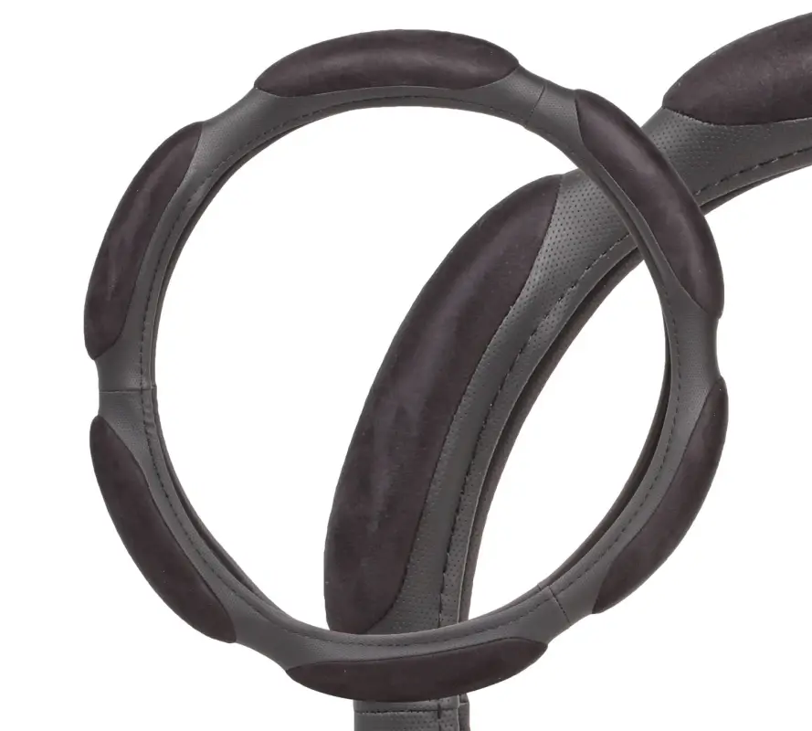 Оплетка на руль, спонжевая, черная, 38 см / M