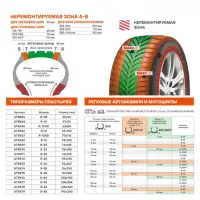 Пластырь кордовый, радиальный R-10HD (65*80 мм)
