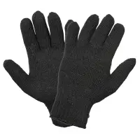 Перчатки трикотажные ХБ двойн., черные, (1 пара) 7,5 класс