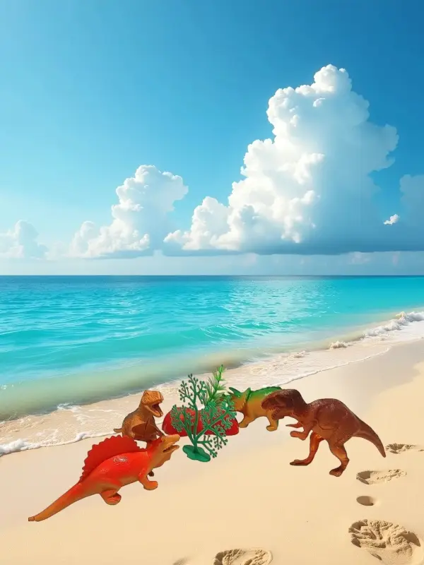 Набор 4 реалистичных фигурок динозавров