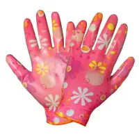 Перчатки полиэфирные с цельным нитрил. покрытием ладони, женские (M)