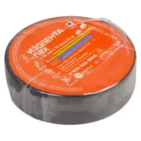 Изолента ПВХ, черная, 19 мм*10 м