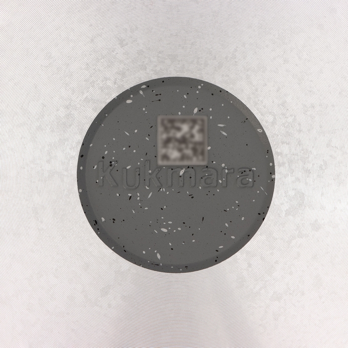 Сковорода, d=24 см, съёмная ручка, стеклянная крышка, антипригарное покрытие, цвет светлый мрамор