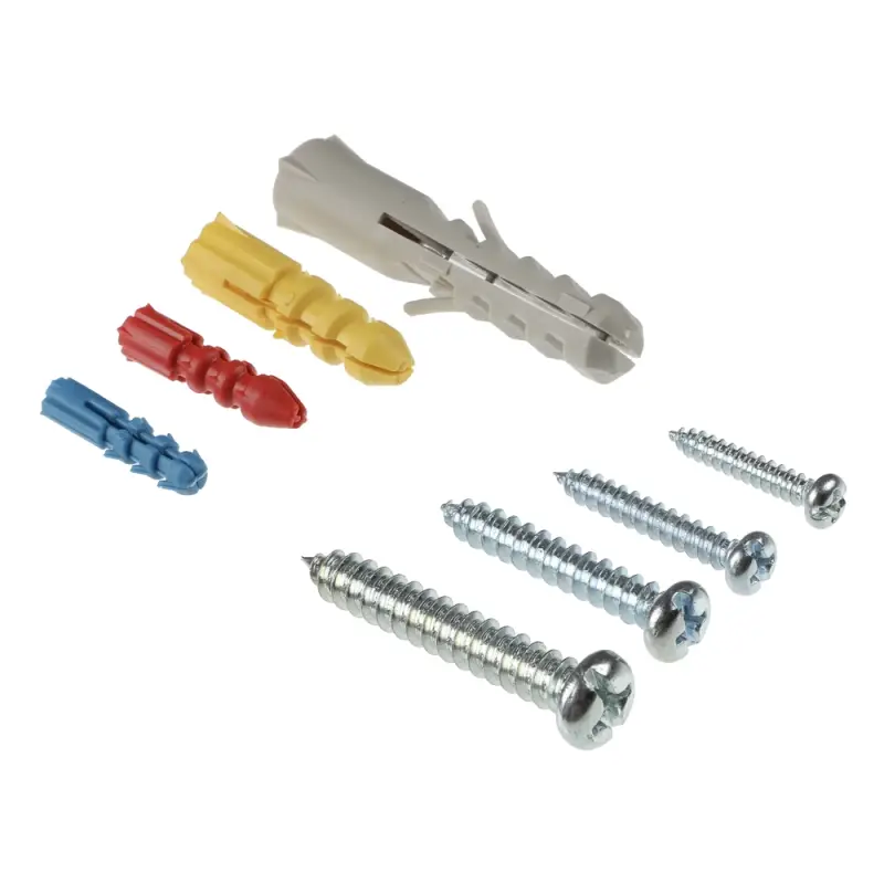 ЕРМАК Набор металлических шурупов с дюбелями на 106шт