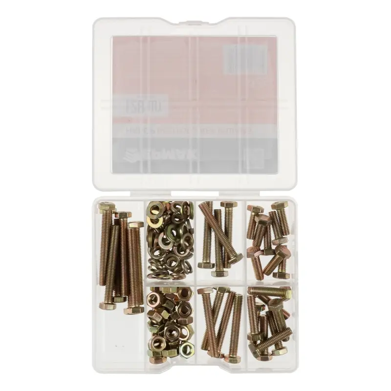 ЕРМАК Набор болтов, гаек и шайб из 128шт