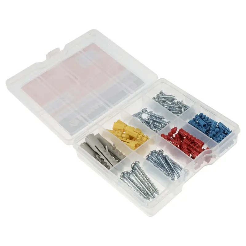 ЕРМАК Набор металлических шурупов с дюбелями на 106шт