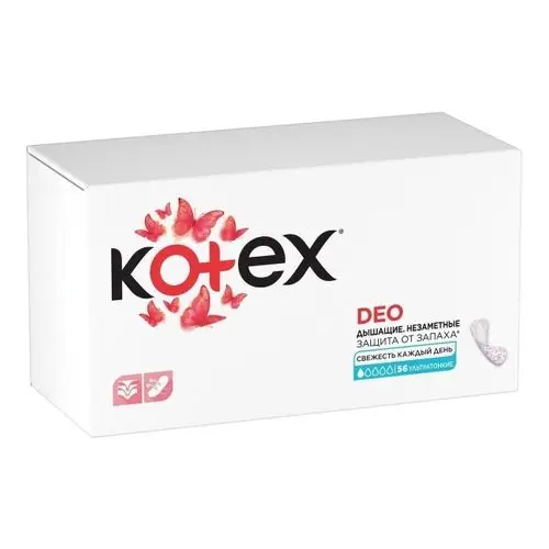 Прокладки ежедневные KOTEX Super Slim Deo, 56шт