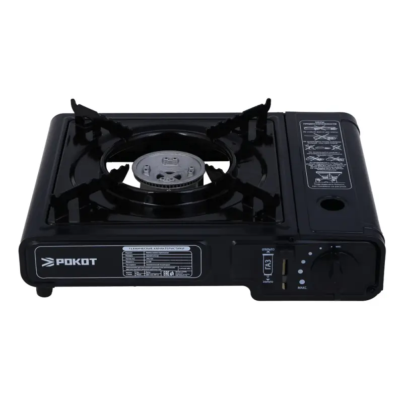 РОКОТ Плитка газовая к бал. с цанговым захватом портатив., в кейсе, 32,2х27,1х7,5см, металл, пластик