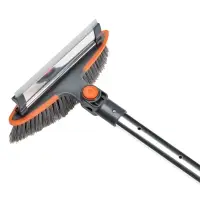 ЕРМАК Щетка для уборки снега со скребком, телескопическая, премиальная, силиконовый