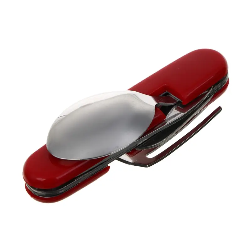 РОКОТ Набор туристический: нож, ложка, вилка, открывалка; нерж. сталь