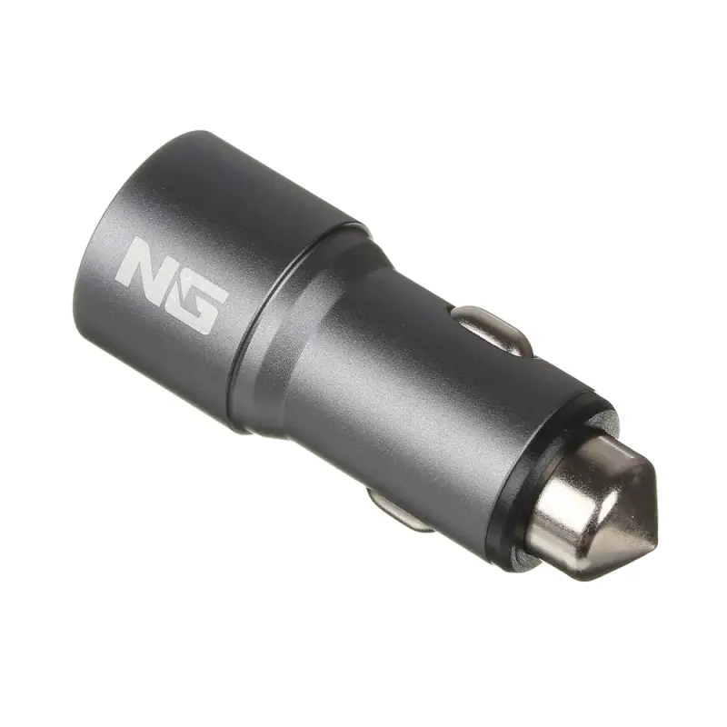 ЕРМАК Устройство зарядное автомобильное, 1xTYPE-C, 1xUSB, 3.1 A, 12/24В, металл