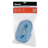 ЕРМАК / NG Трос-ремень буксировочный 10 т, в пакете, с крюками, 5м