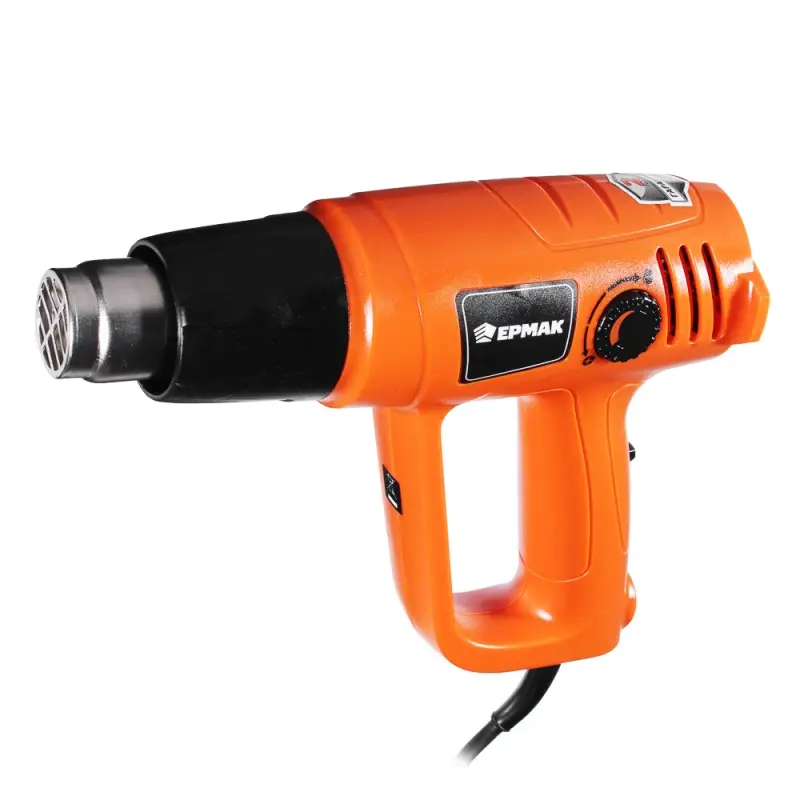 ЕРМАК Фен технический ФТ-2000Вт/2 (80C&deg;-600C&deg;), кейс 5 насадок