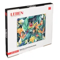 LEBEN Весы напольные электронные "Нежная история", ЖК-дисплей, макс. нагр.до 180кг