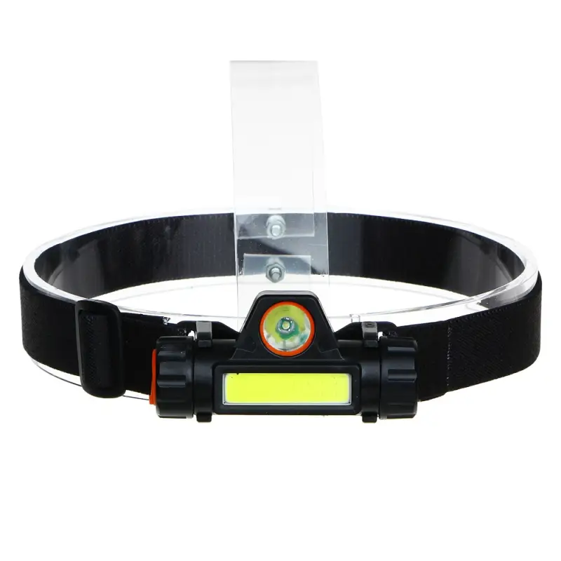 ЕРМАК Фонарик налобный, 800мАч, 1 COB, 1 LED, 8х3 см, 2 режима, пластик