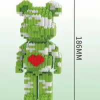 Конструктор 3D модель Бирбрик, зеленый, 686 деталей