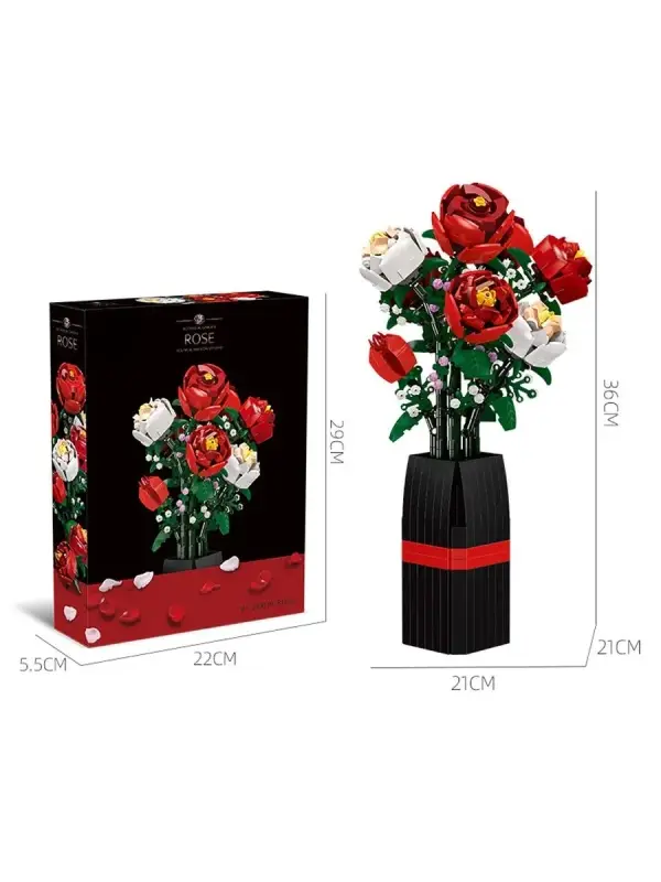 Конструктор Flowers - Букет роз, 818 деталей