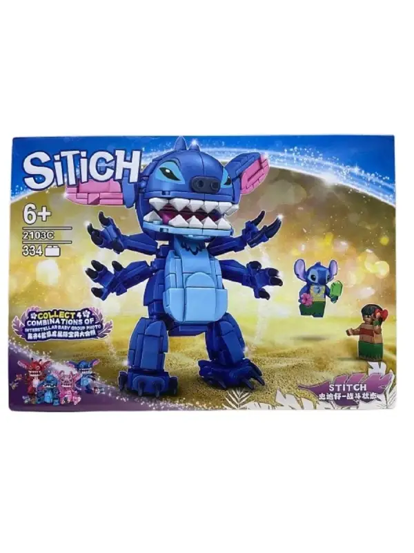 Конструктор 3D модель - злой стич, 334 детали