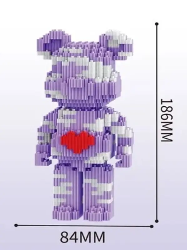 Конструктор 3D модель Бирбрик, фиолетовый, 686 деталей