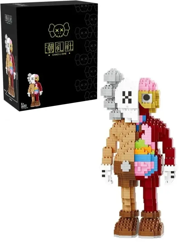 Конструктор Коллекционная 3D модель Kaws, 1315 деталей