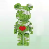 Конструктор 3D модель Бирбрик, зеленый, 686 деталей