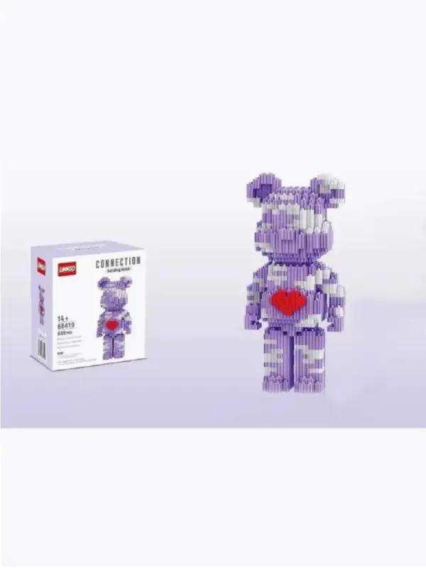 Конструктор 3D модель Бирбрик, фиолетовый, 686 деталей