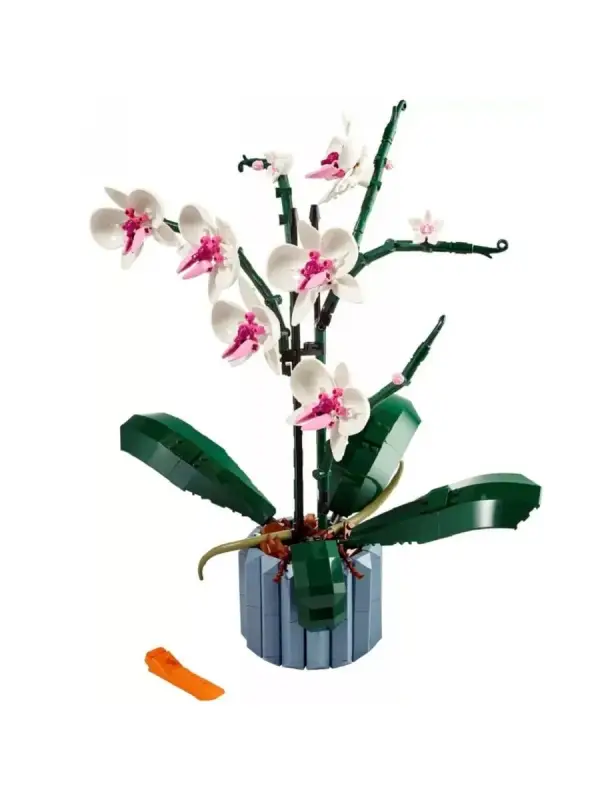Конструктор Цветы, Орхидея в вазе, 608 деталей