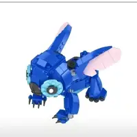 Конструктор 3D модель - голубой стич, 316 детали