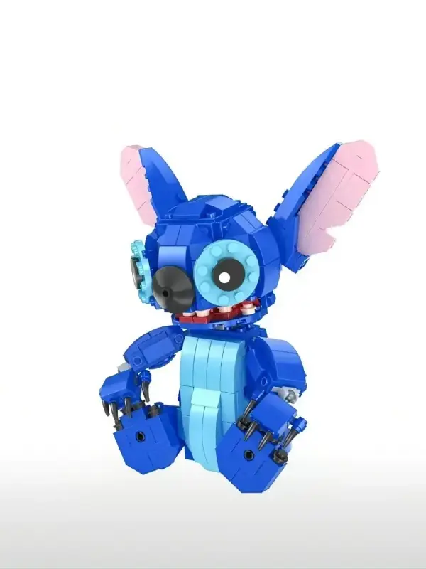 Конструктор 3D модель - голубой стич, 316 детали