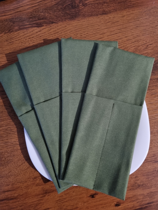 Конверты для сервировки зеленые 4 шт.