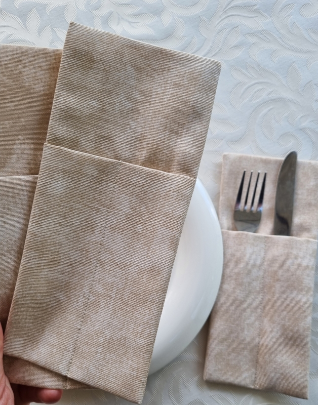 Конверты для сервировки мармор бежевый 4 шт.