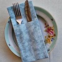 Конверты для сервировки мрамор бирюза 4 шт.