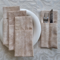 Конверты для сервировки мармор бежевый 4 шт.