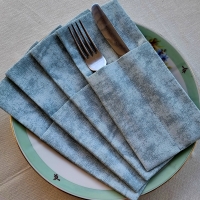 Конверты для сервировки мрамор бирюза 4 шт.