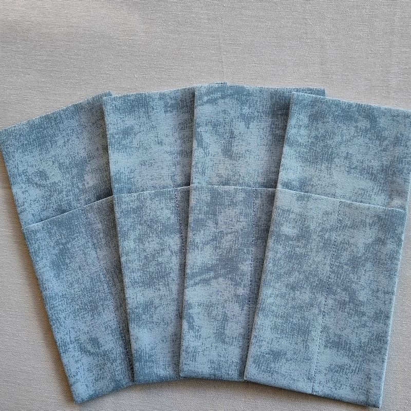 Конверты для сервировки мрамор бирюза 4 шт.