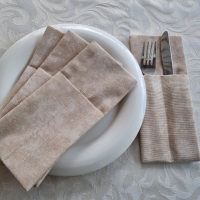 Конверты для сервировки мармор бежевый 4 шт.