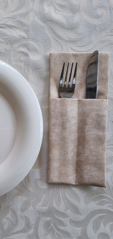 Конверты для сервировки мармор бежевый 4 шт.