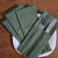 Конверты для сервировки зеленые 4 шт.