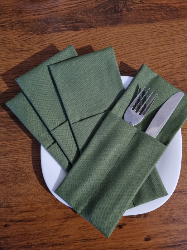 Конверты для сервировки зеленые 4 шт.