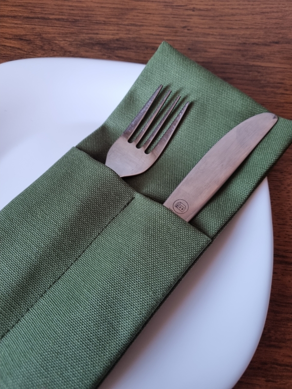 Конверты для сервировки зеленые 4 шт.